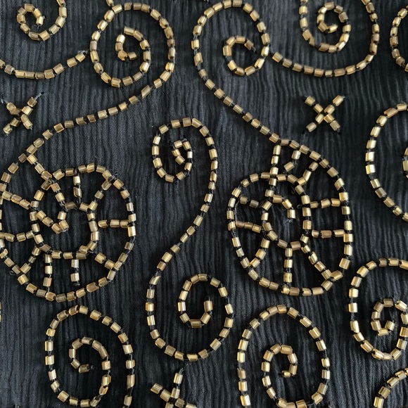 Vintage 80s/90s Beaded Cocktail Short Sleeved Dress. Size M. - Picture 10 of 16